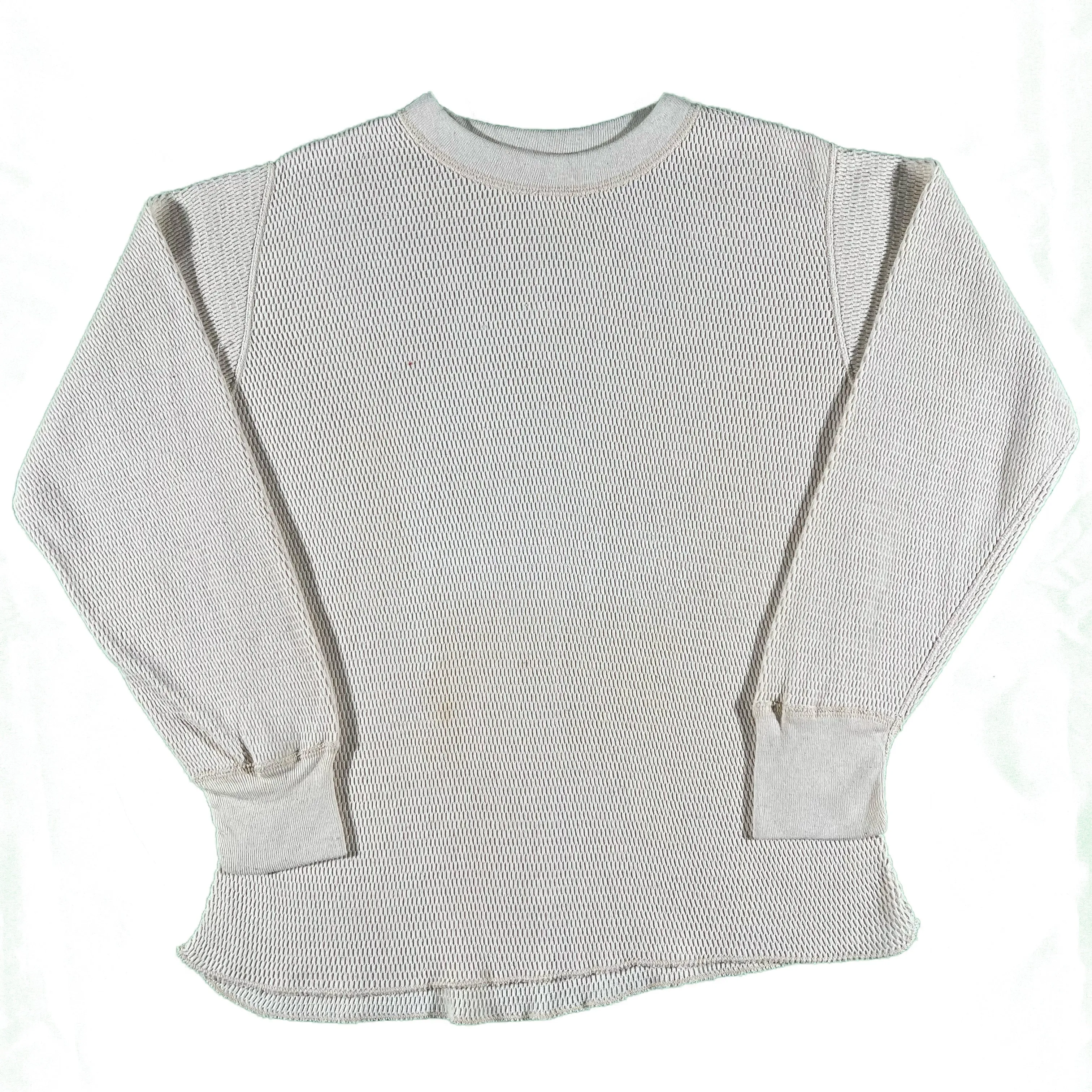 80s Military 100% Cotton Waffle Knit Thermal- M