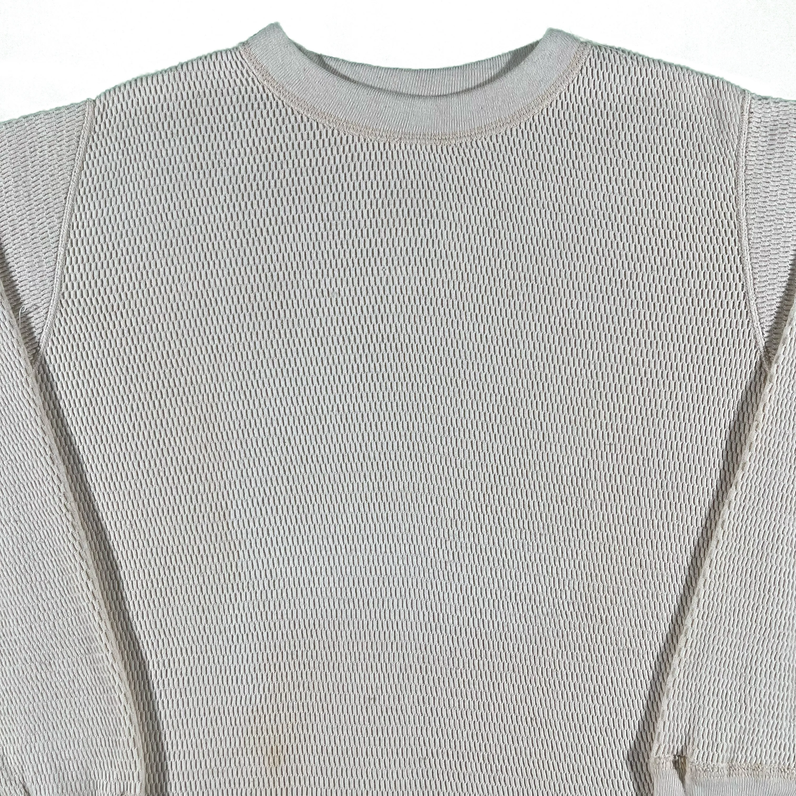 80s Military 100% Cotton Waffle Knit Thermal- M