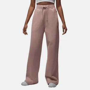 Air Jordan Women's Flight Fleece Pink Open-Hem Pants