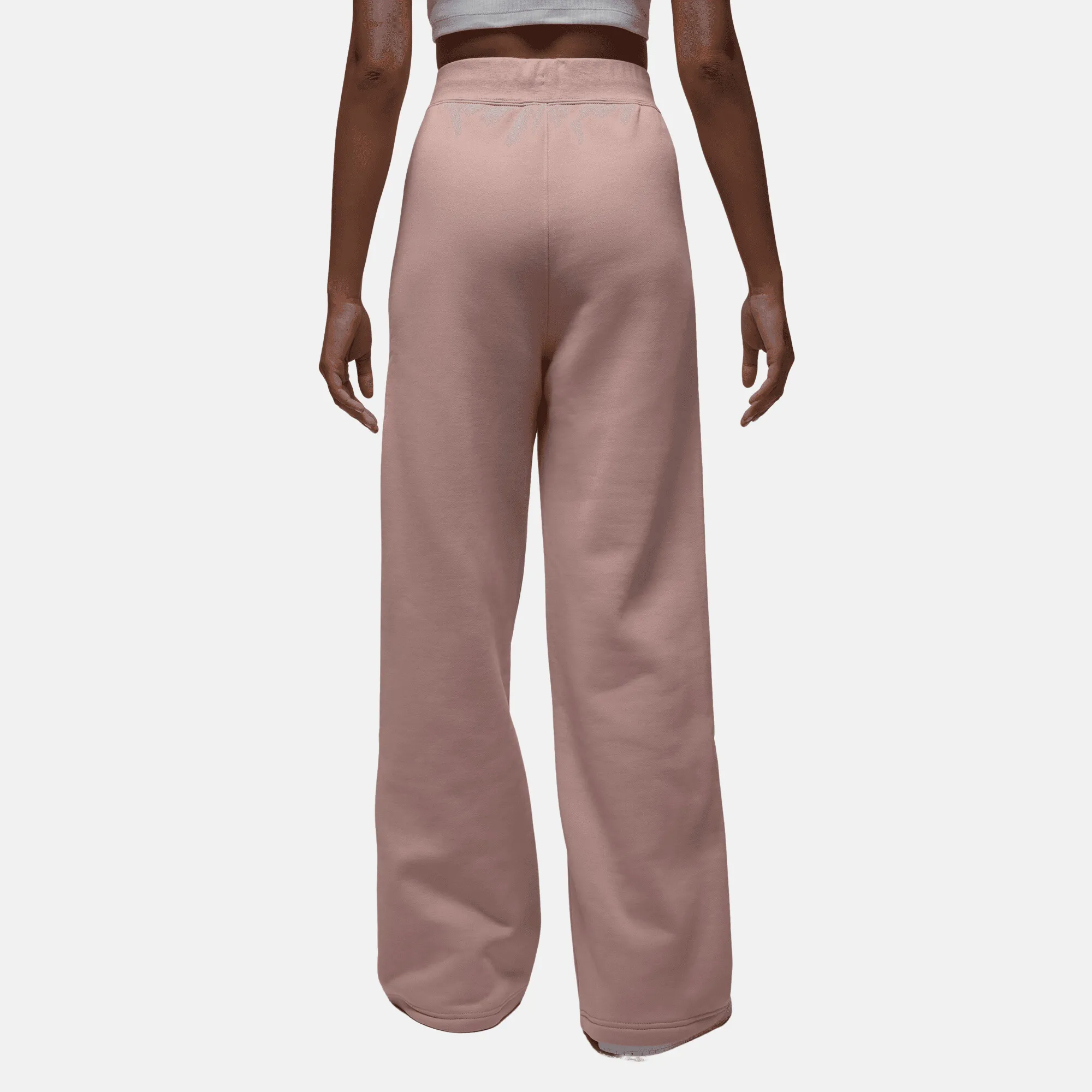 Air Jordan Women's Flight Fleece Pink Open-Hem Pants