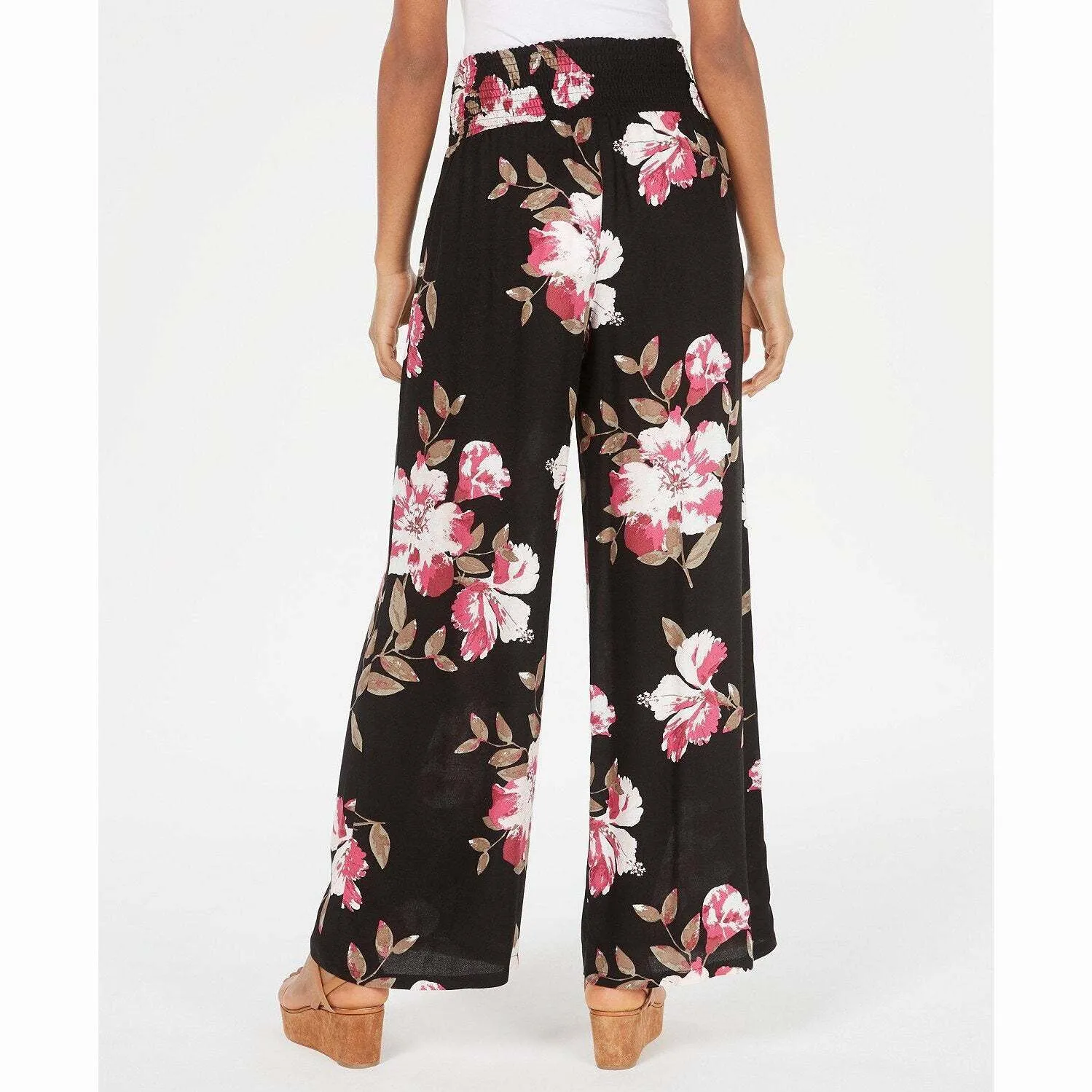 American Rag Juniors Floral Wide-Leg Pants, - Floral Size Large