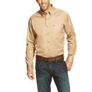 Ariat Men's Solid Twill Shirt Tan 10000505