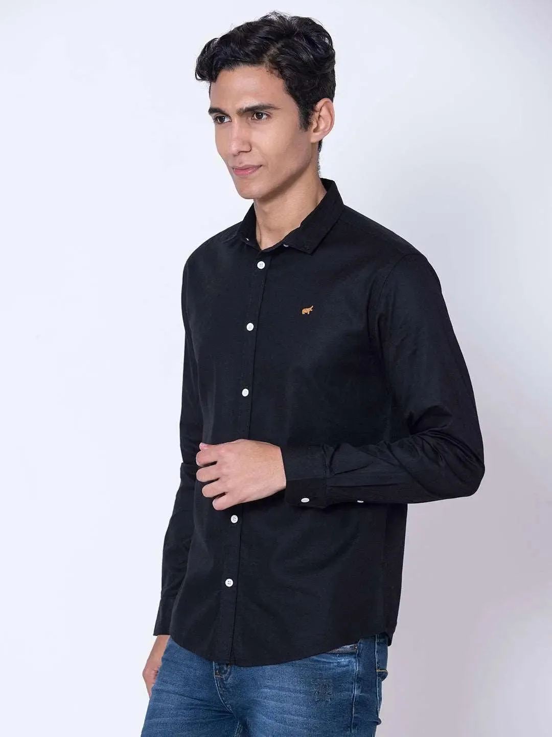 Black Button Down Casual Shirt