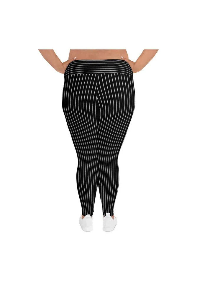 Black Stripe Plus Size Leggings