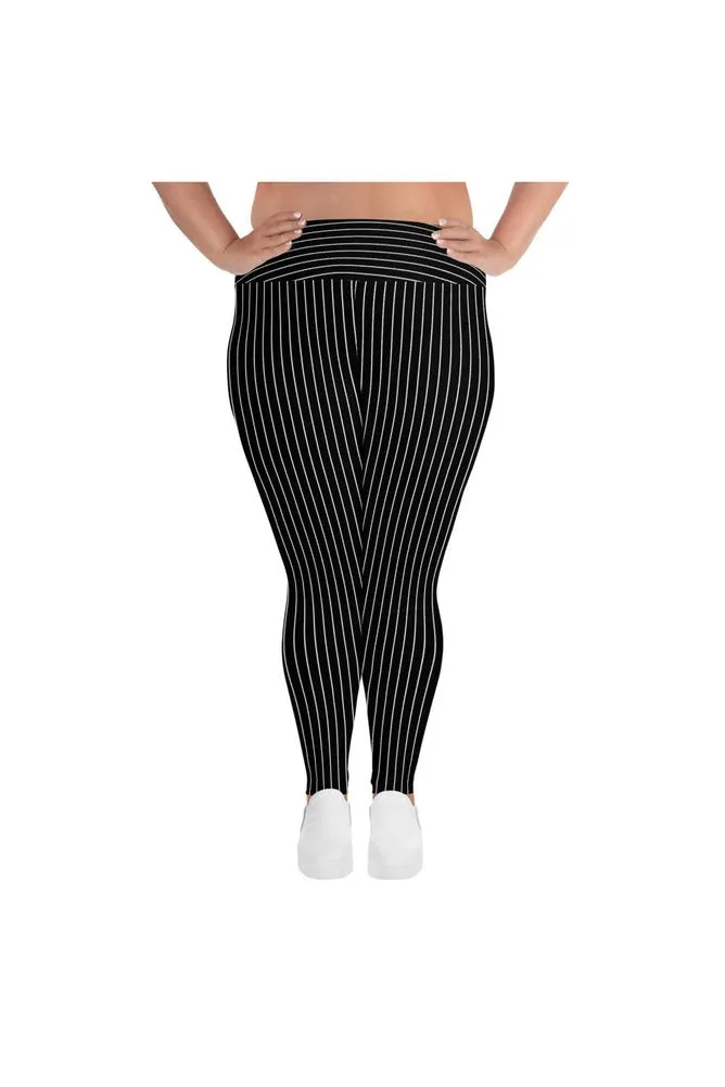 Black Stripe Plus Size Leggings