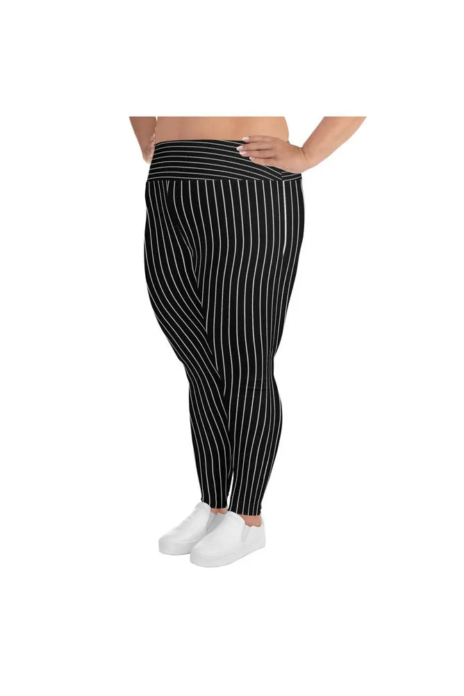 Black Stripe Plus Size Leggings