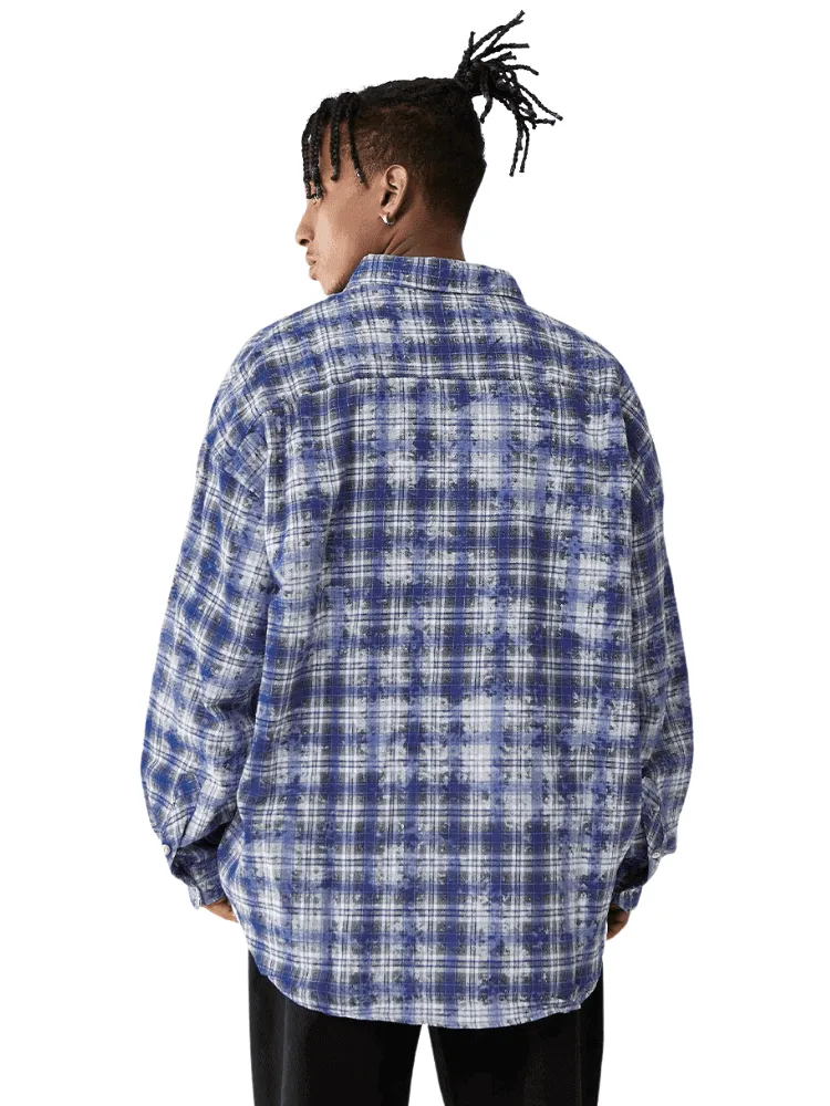 Blue Plaid Long Sleeve Oversized Shirt - Now In Red Too!