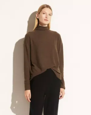 Brushed Funnel Neck Long Sleeve - Heather Dark Pine