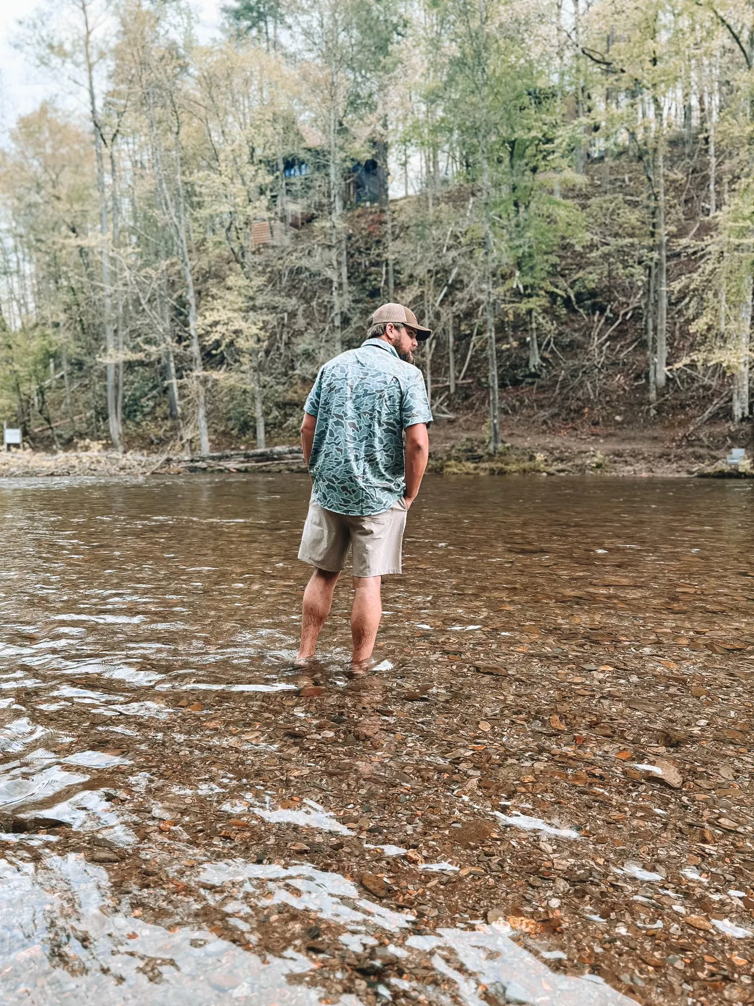 Burlebo Old School Camo Button Down- Short Sleeve