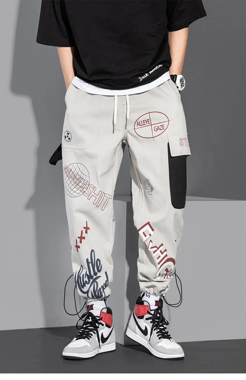 Cargo Pants Long Loose Trendy Sport Plus Size Ankle-Length Pants