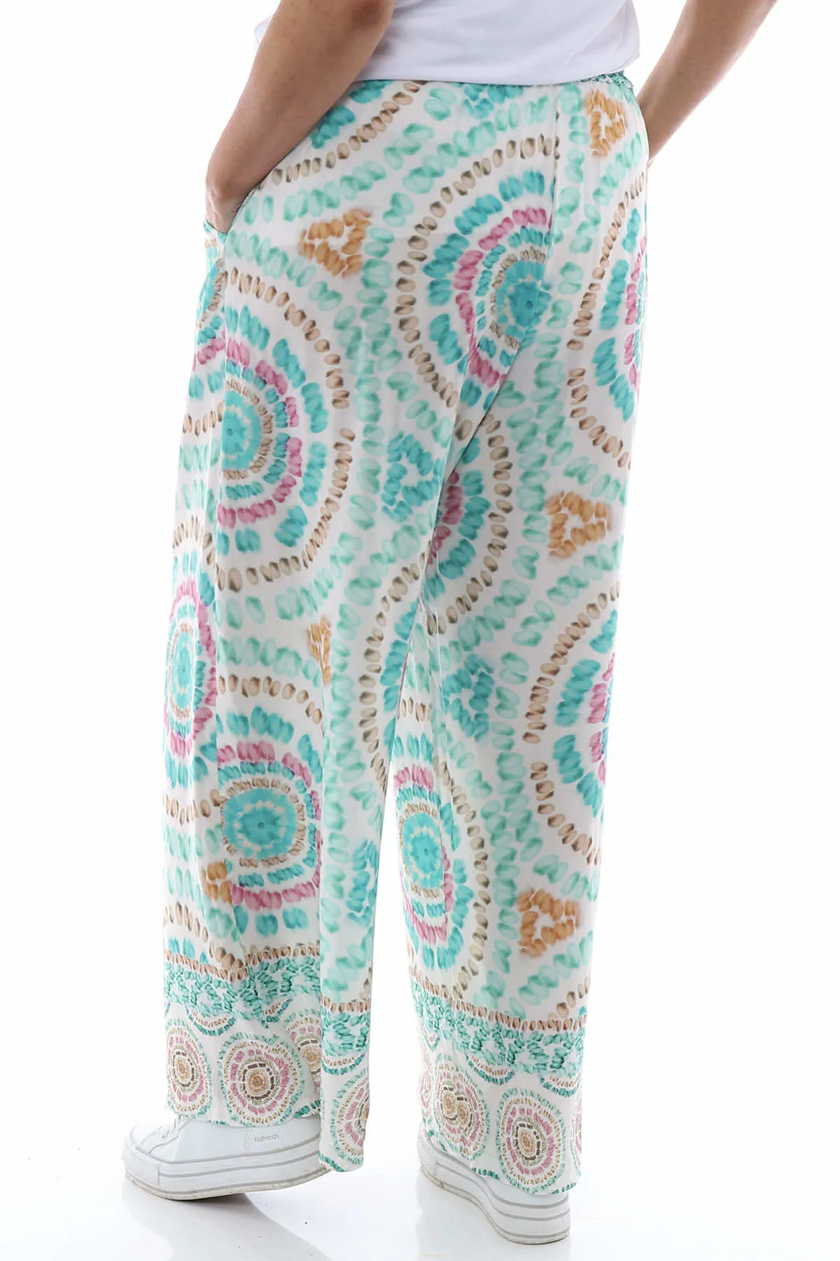 Corzano Tie Dye Palazzo Pants Aqua