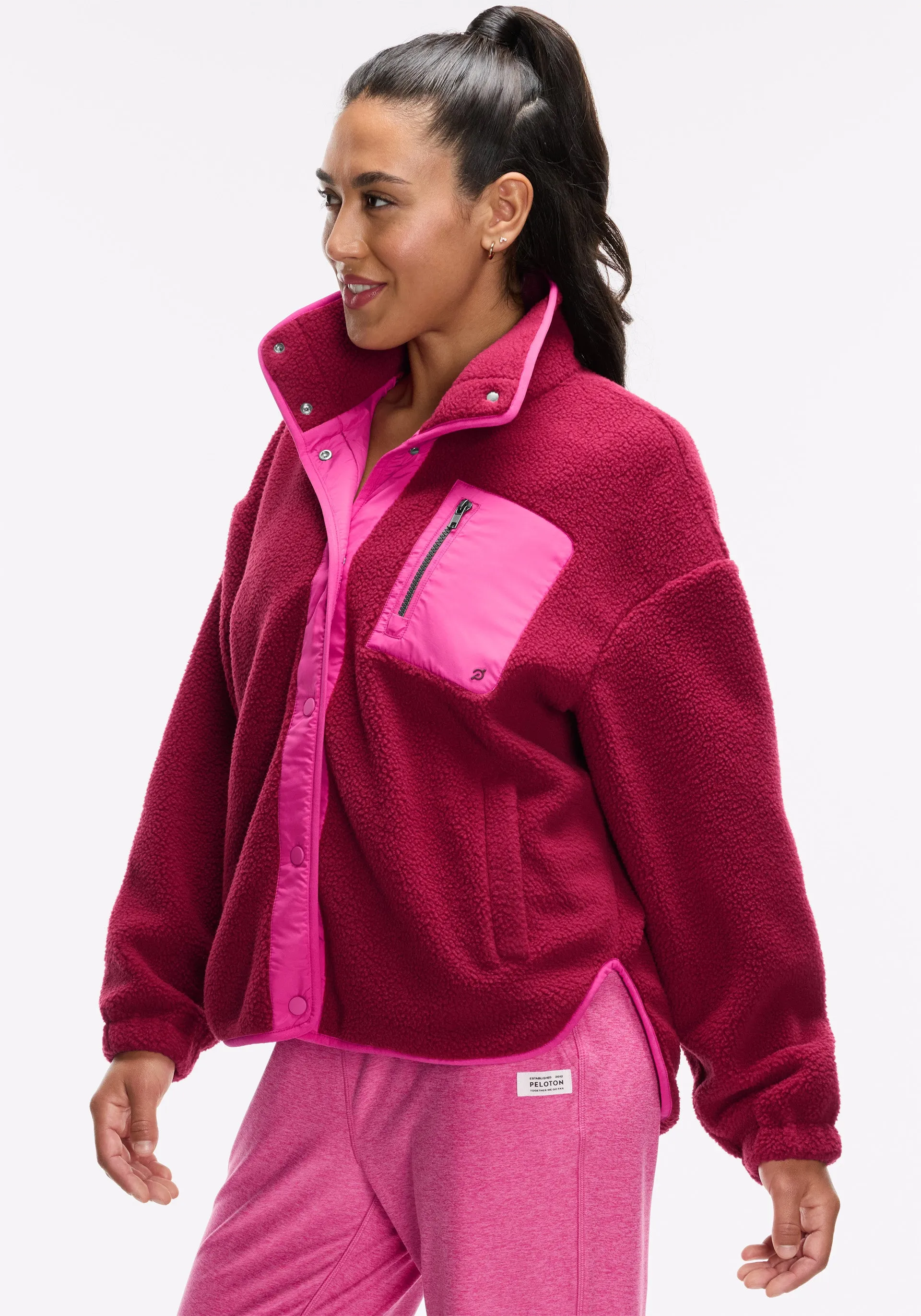 Cozy Fleece Snap Front Jacket