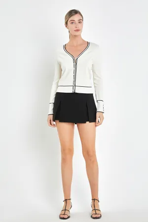 English Factory - Pearl Button Knit Cardigan