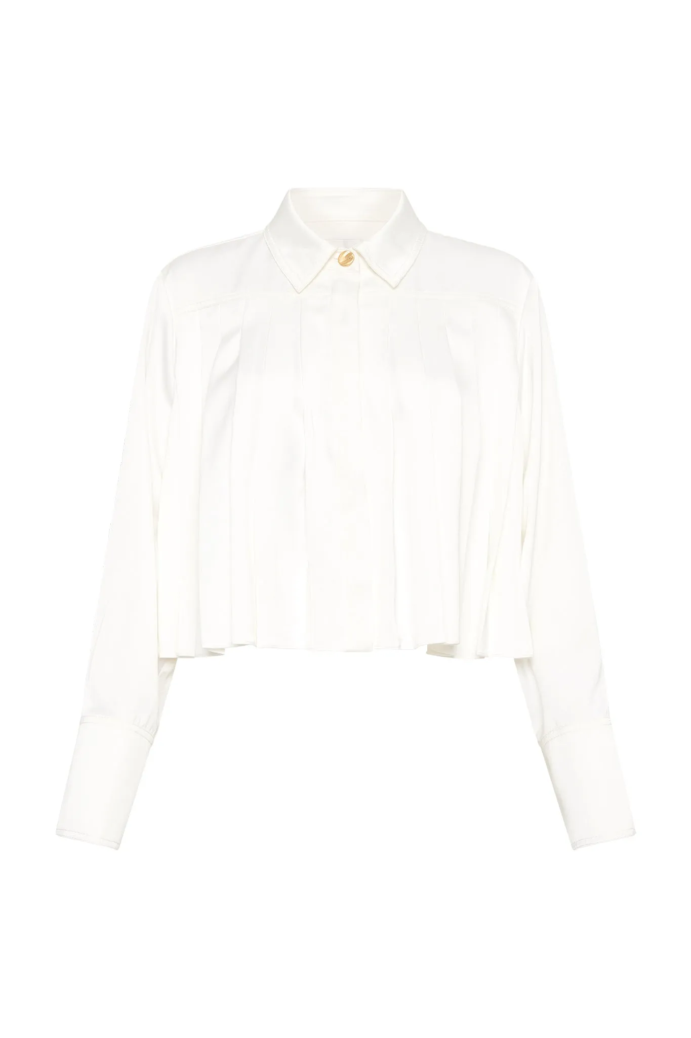 Estrade Pleated Crop Shirt