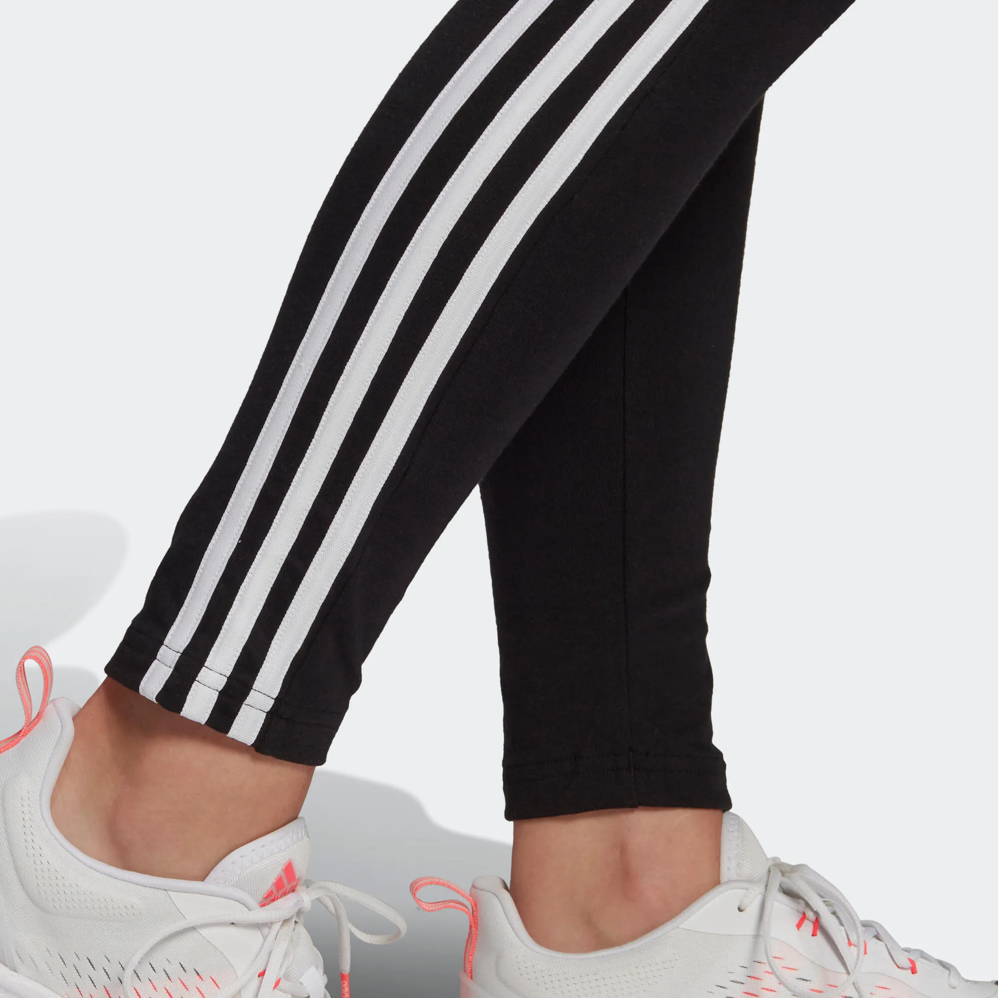 Fitness leggings 3 stripes for women black ADIDAS