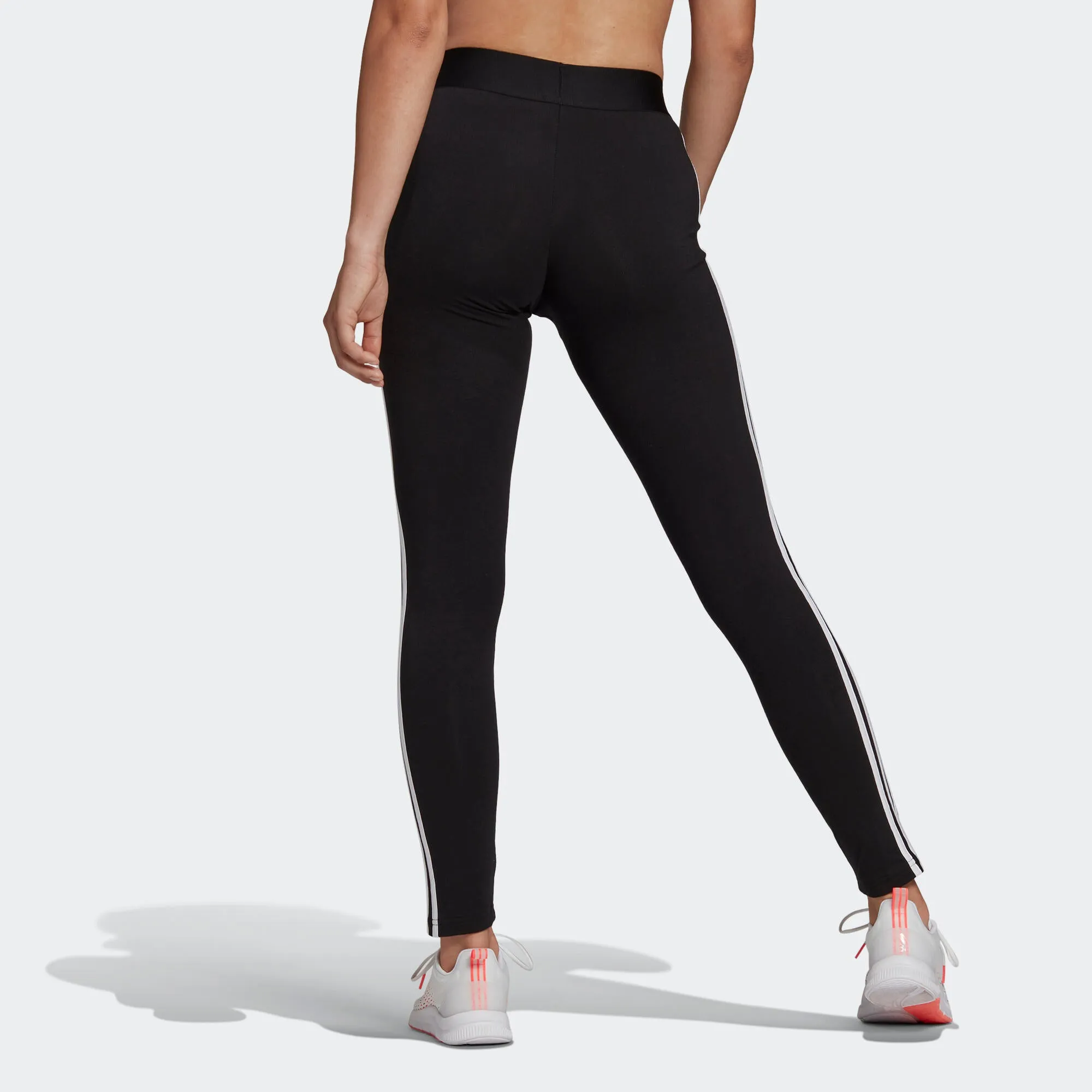 Fitness leggings 3 stripes for women black ADIDAS