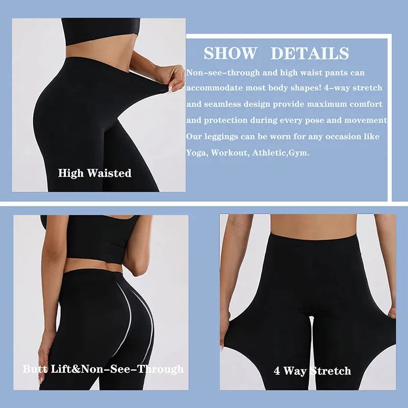 Fullsoft 2 Pack Womens Leggings Buttery Soft High Waisted Tummy Control Yoga Pants