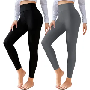 Fullsoft 2 Pack Womens Leggings Buttery Soft High Waisted Tummy Control Yoga Pants