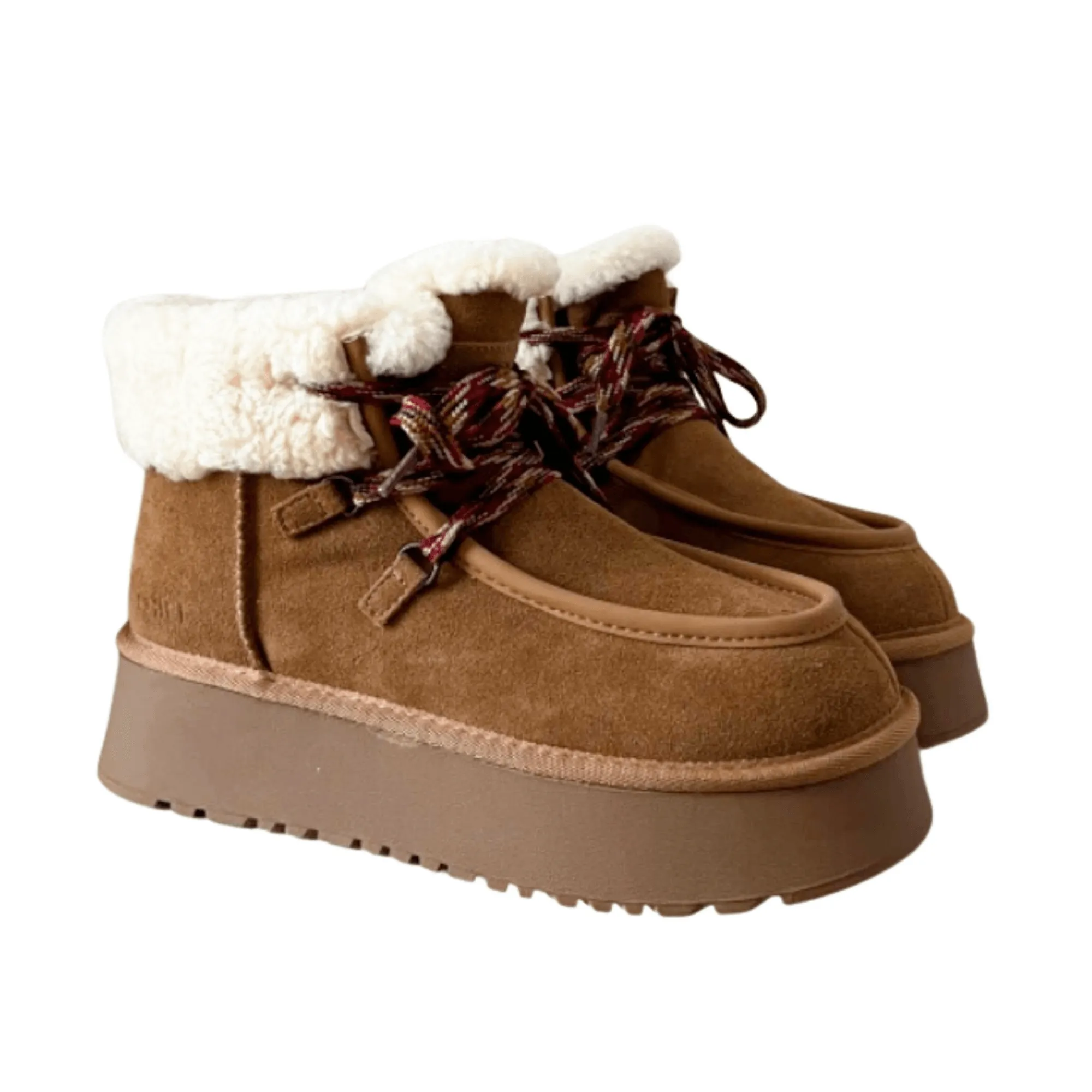 Genuine Suede Fur Snow Boots Women's Winter New Padded Warm Fur Short Boots