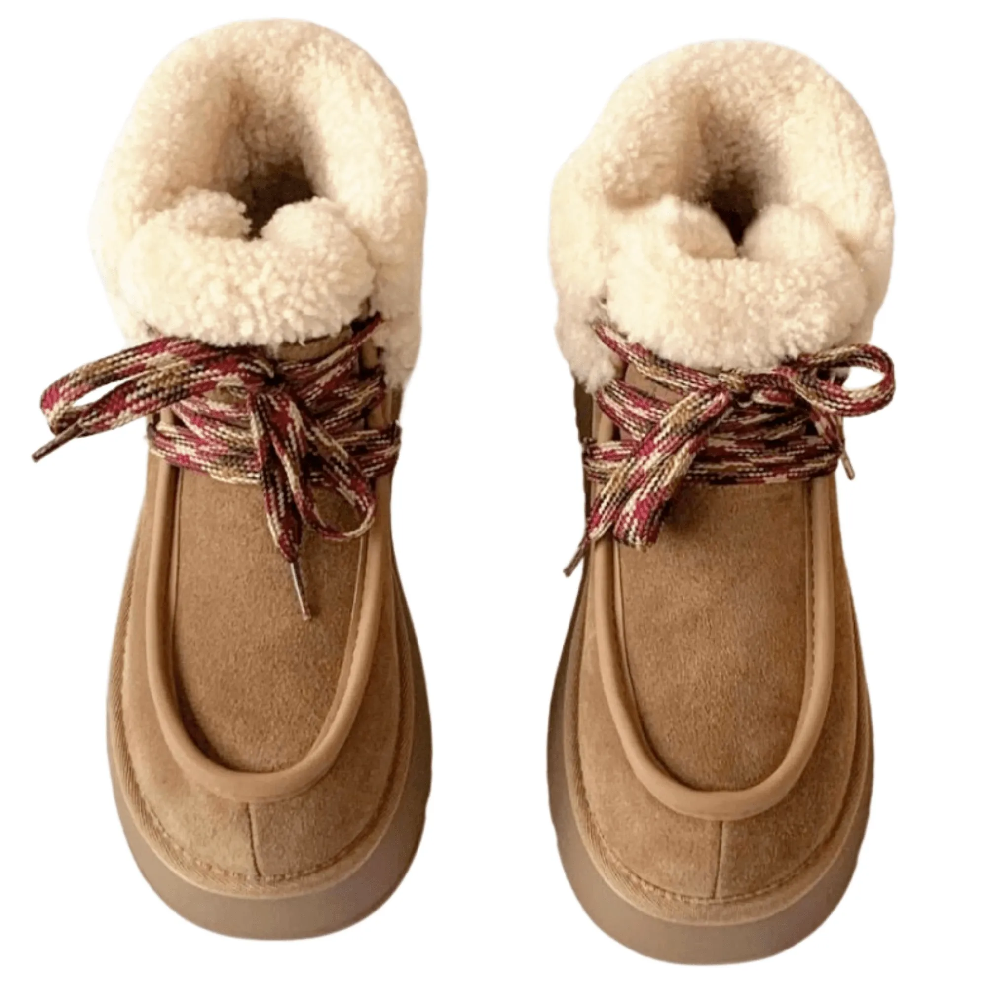 Genuine Suede Fur Snow Boots Women's Winter New Padded Warm Fur Short Boots