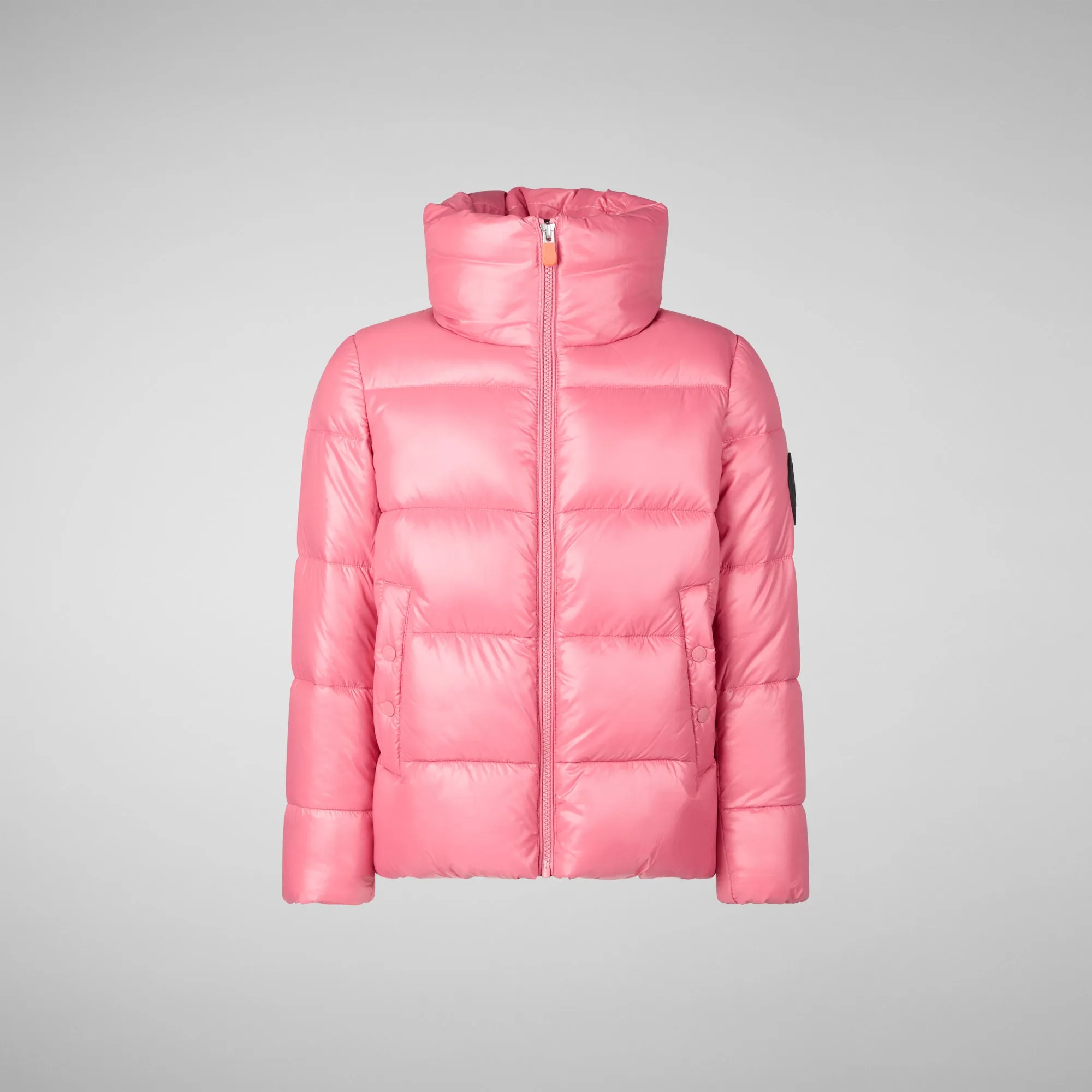 Girls' animal free puffer jacket Jaci in bloom pink