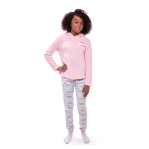 Girls Over the Rainbow Soft Novelty Fleece 2-Piece Pajama Sleep Pant Set