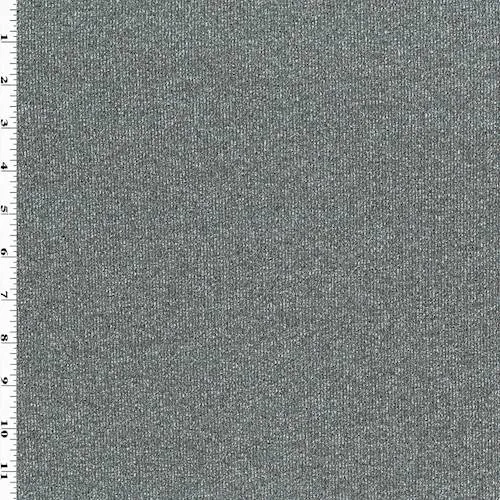 Gray Texture Rib Knit Fabric