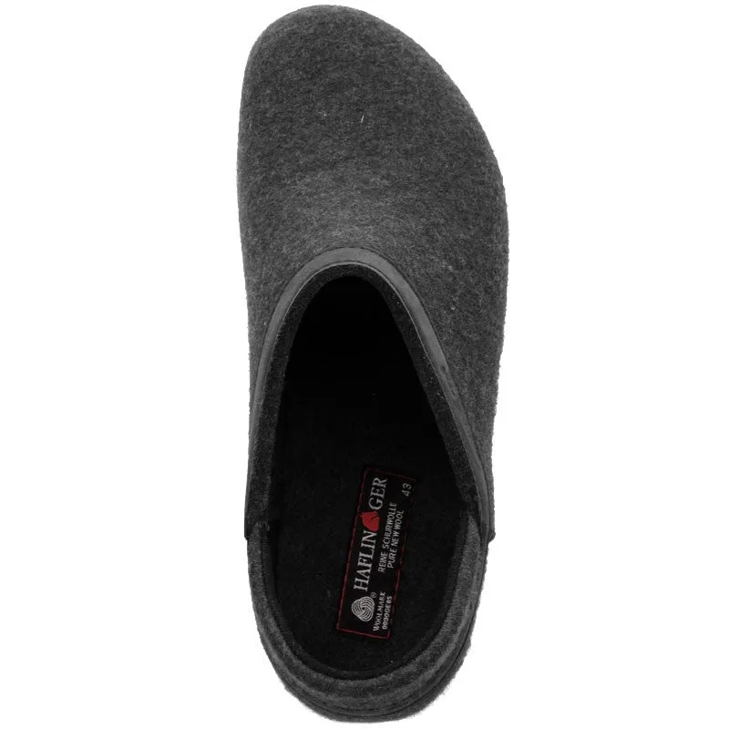 Grizzly Leather Heel | Wool | Charcoal