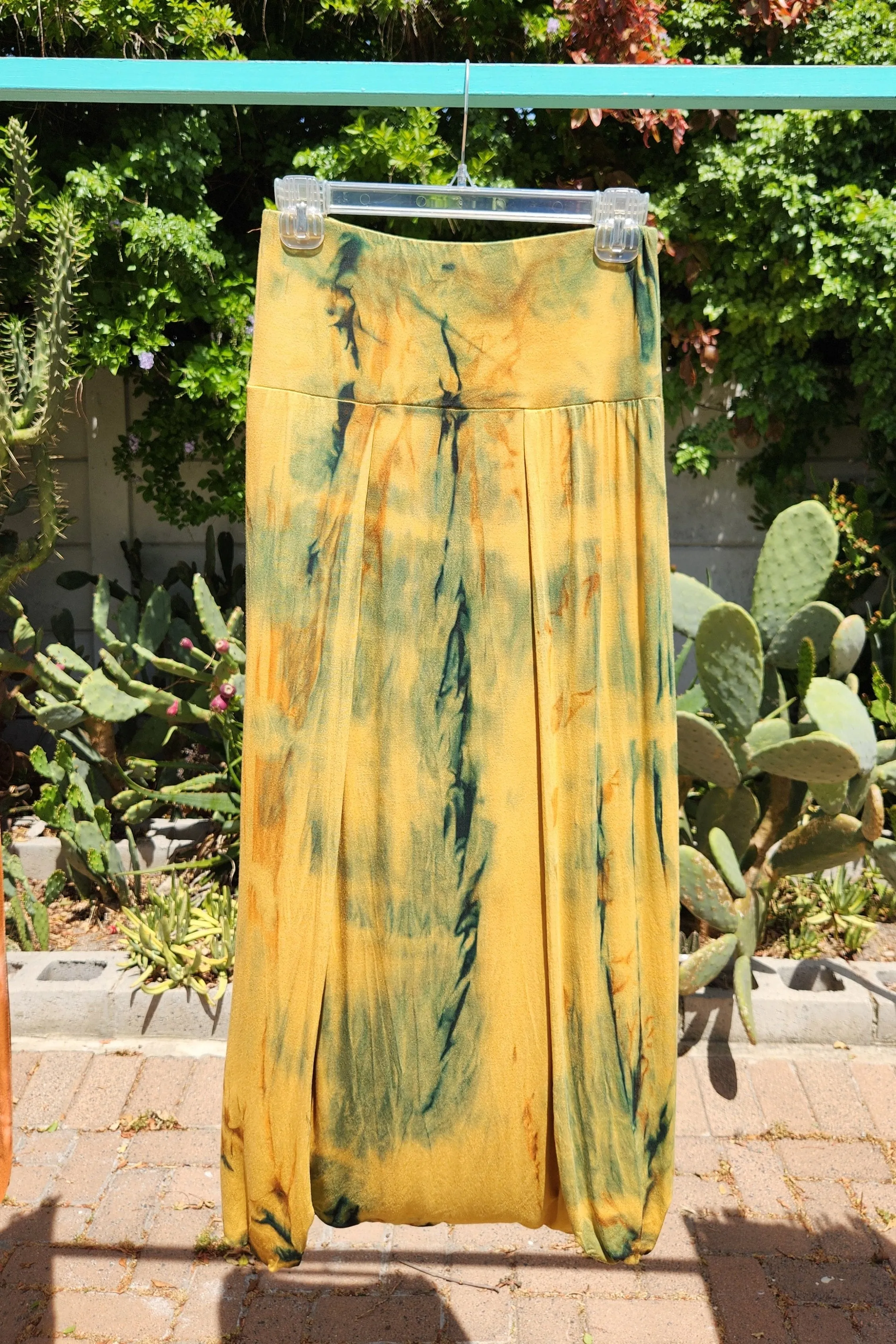 Infinity Skirt - Mustard Tie-Dye