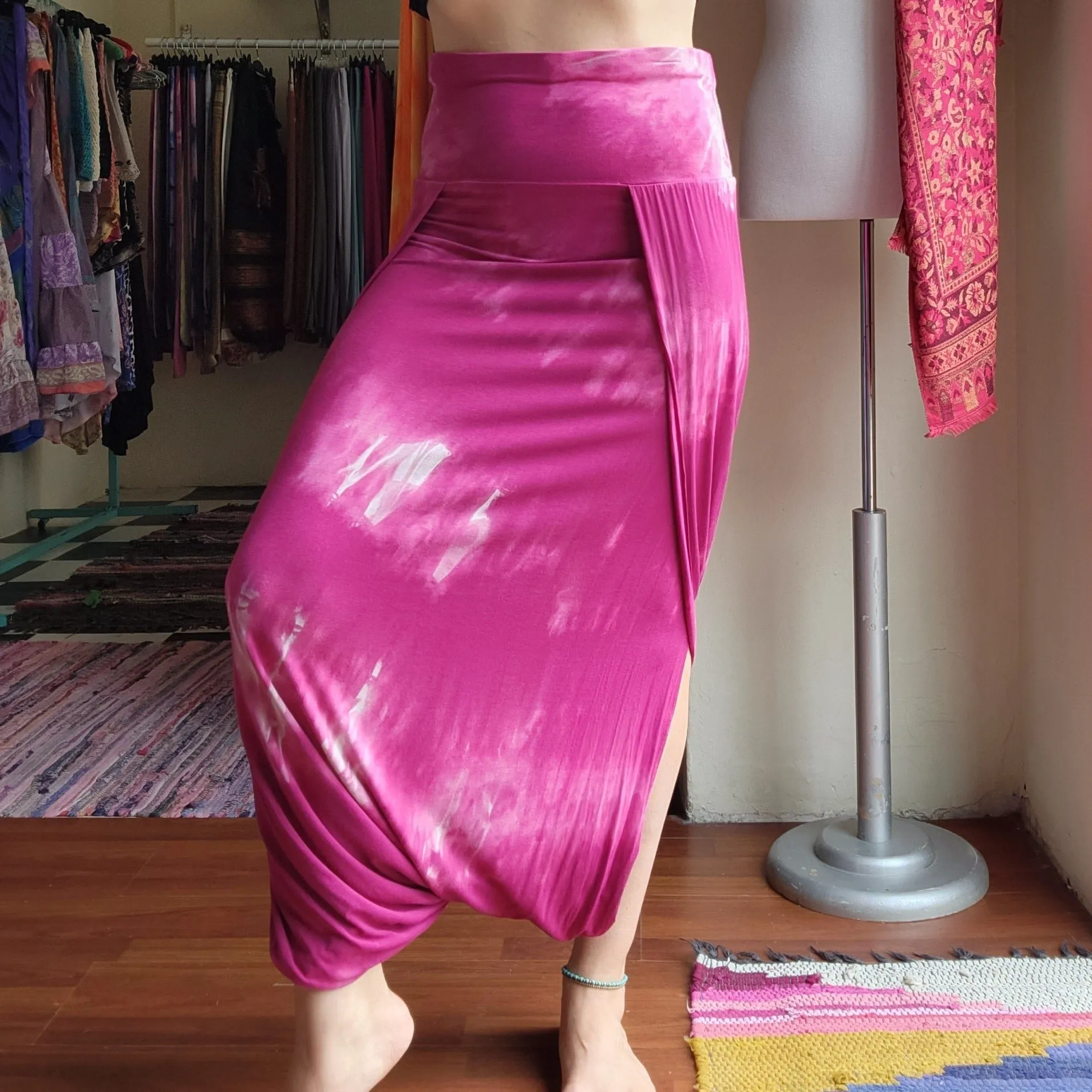 Infinity Skirt Tie-Dye - Fuchsia