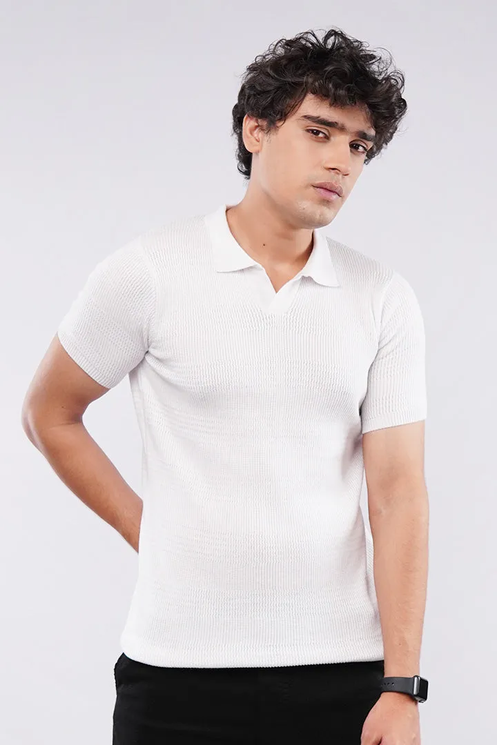 Johnny Collar Polo Shirt - White