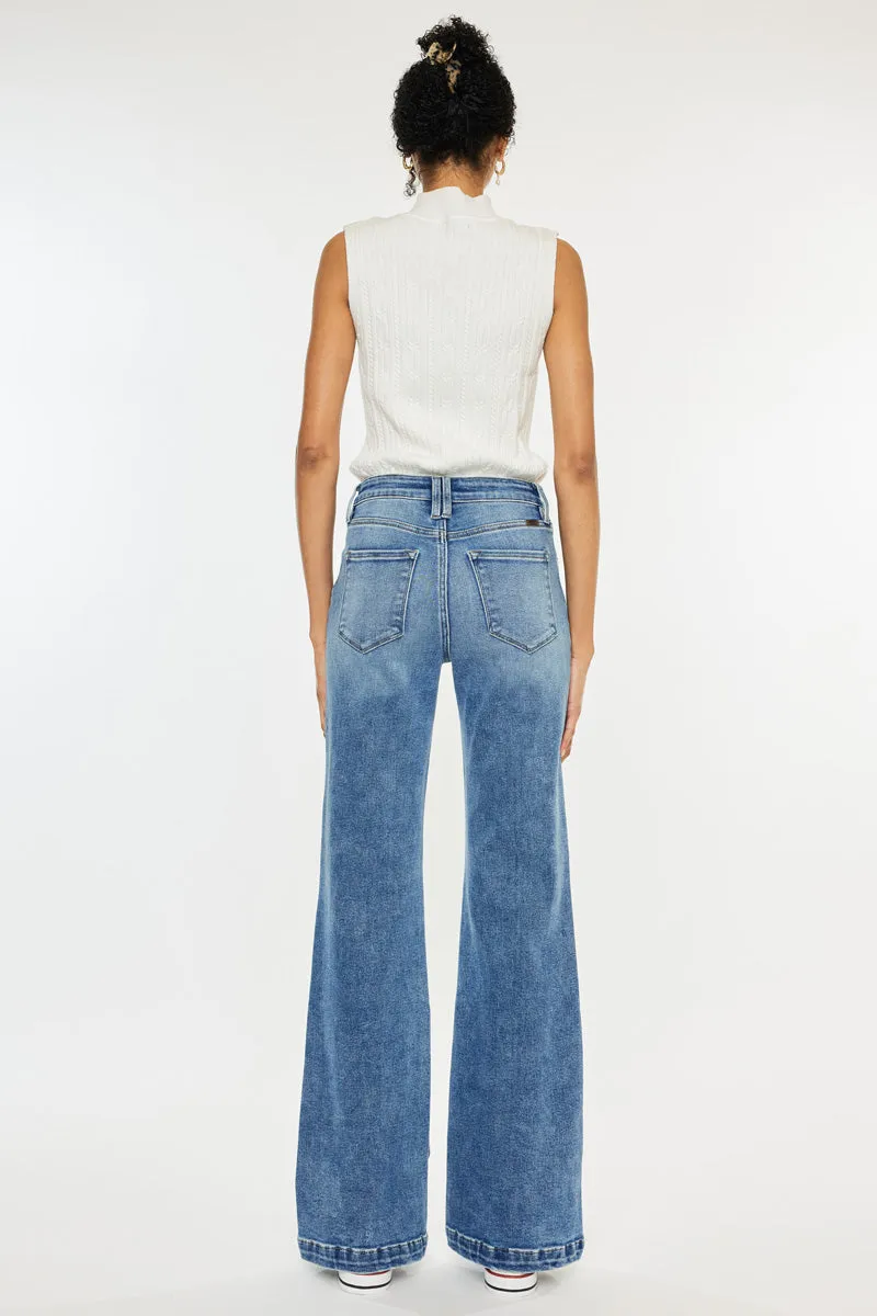 Kancan - Avonlea High Rise Wide Leg Flare Jeans - ESSENTIAL, KC20024