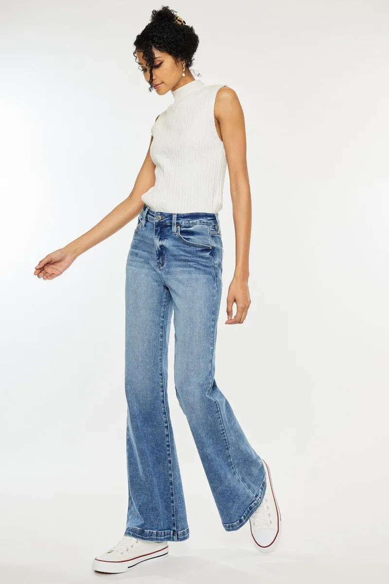 Kancan - Avonlea High Rise Wide Leg Flare Jeans - ESSENTIAL, KC20024