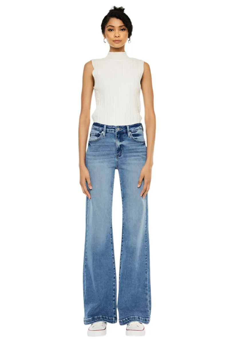 Kancan - Avonlea High Rise Wide Leg Flare Jeans - ESSENTIAL, KC20024