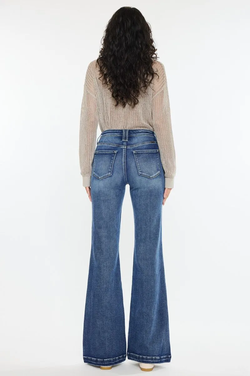 Kancan - Avonlea High Rise Wide Leg Flare Jeans - ESSENTIAL, KC20024