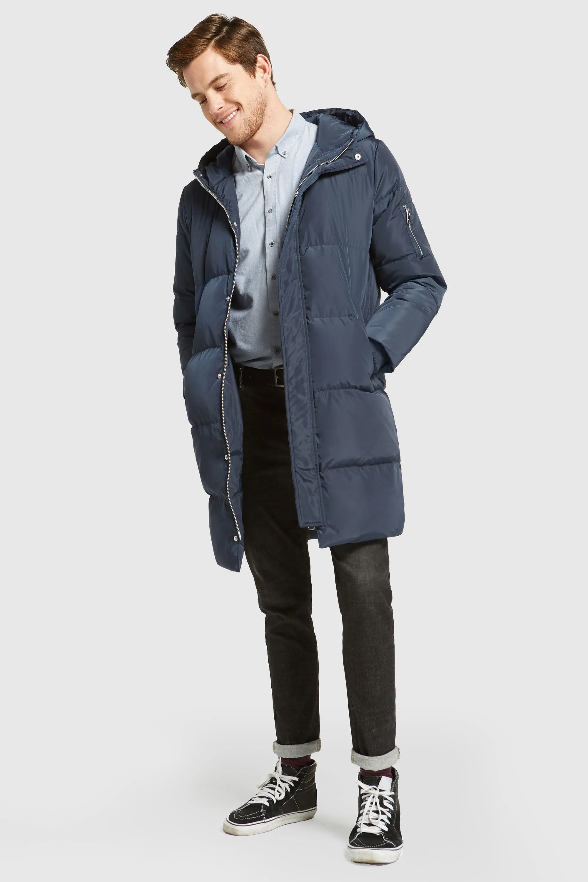 Knee Length Winter Thickened Down Jacket