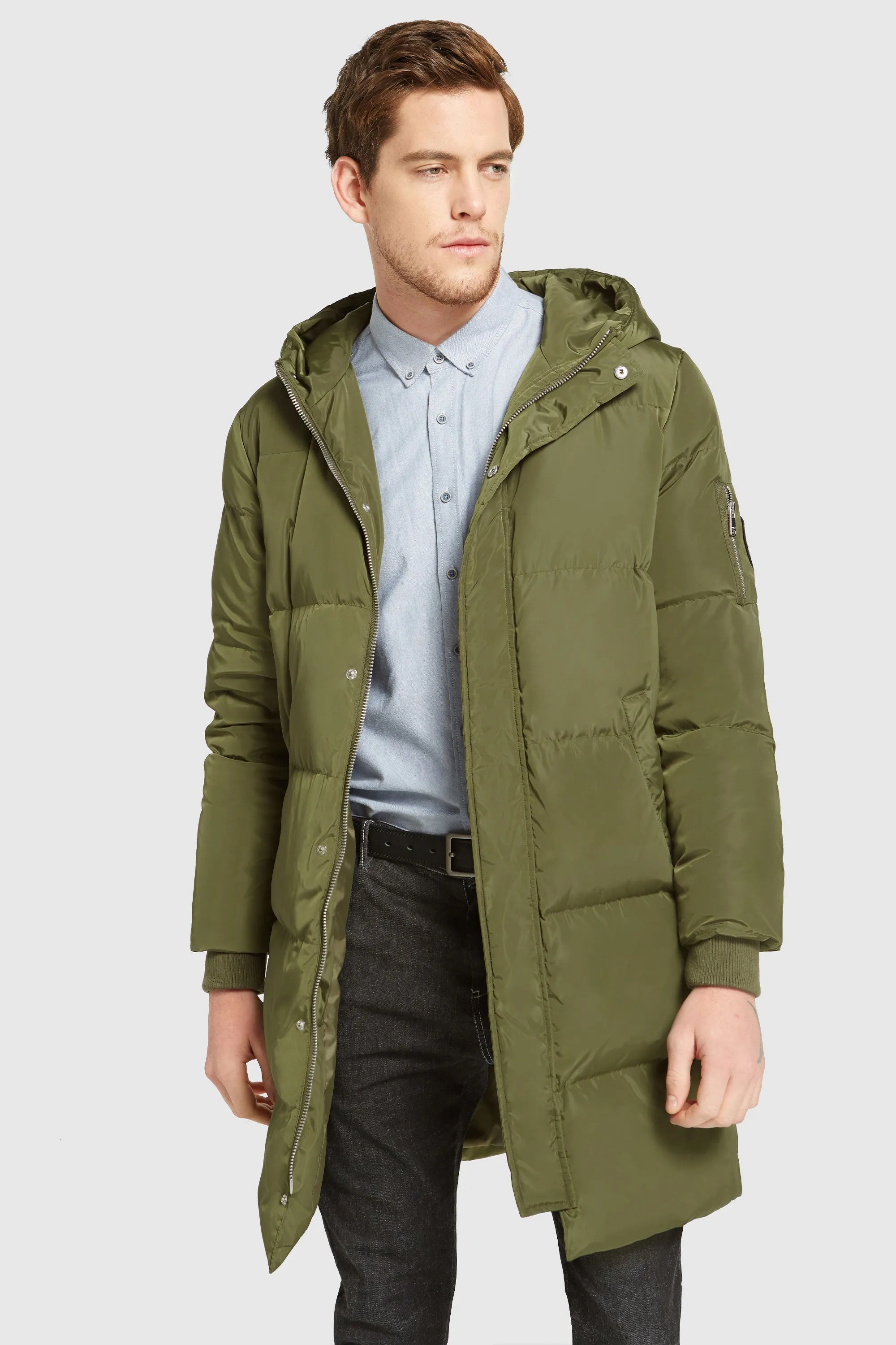 Knee Length Winter Thickened Down Jacket