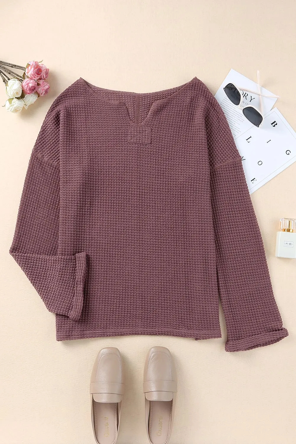 Knit Loose Long Sleeve Top