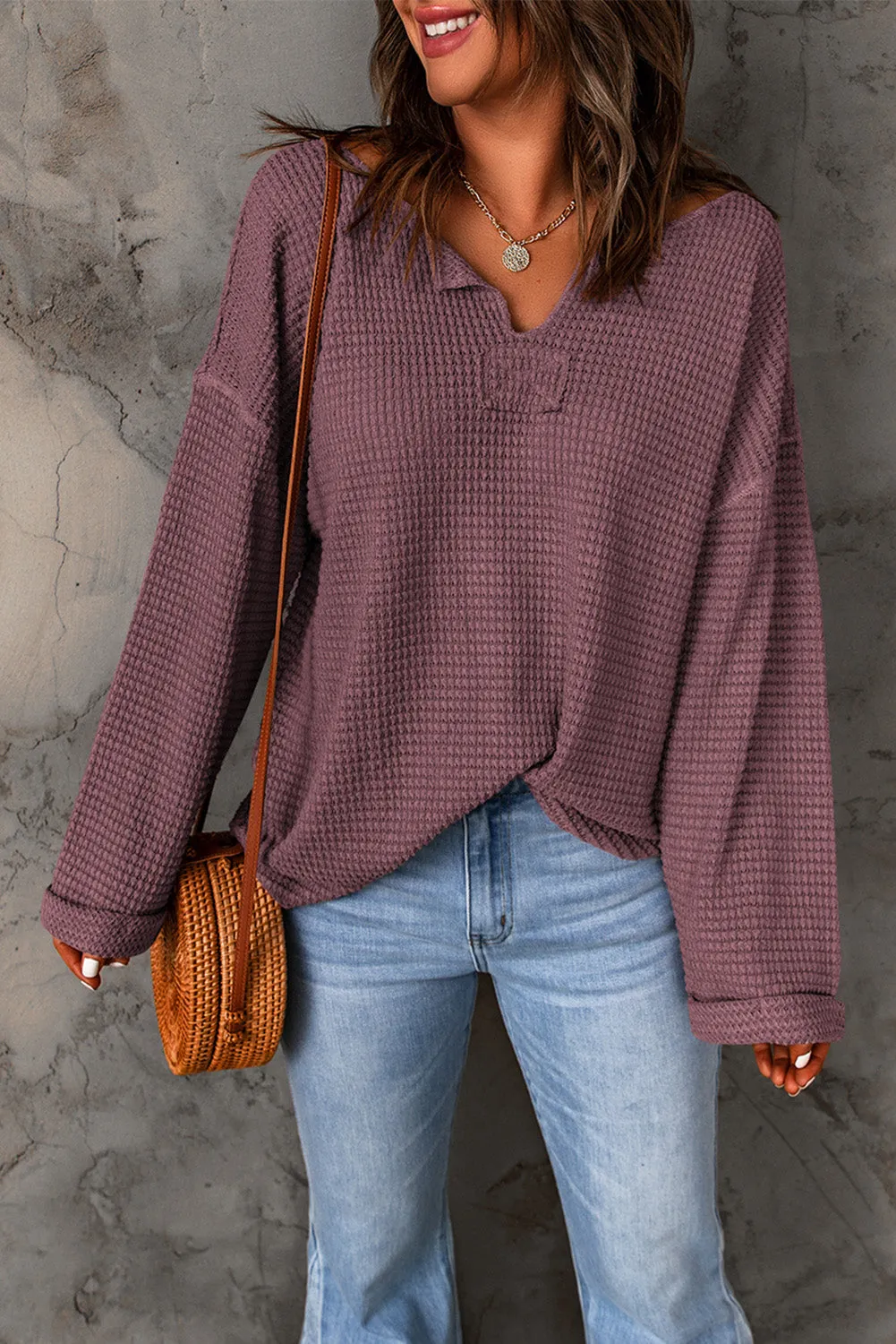 Knit Loose Long Sleeve Top