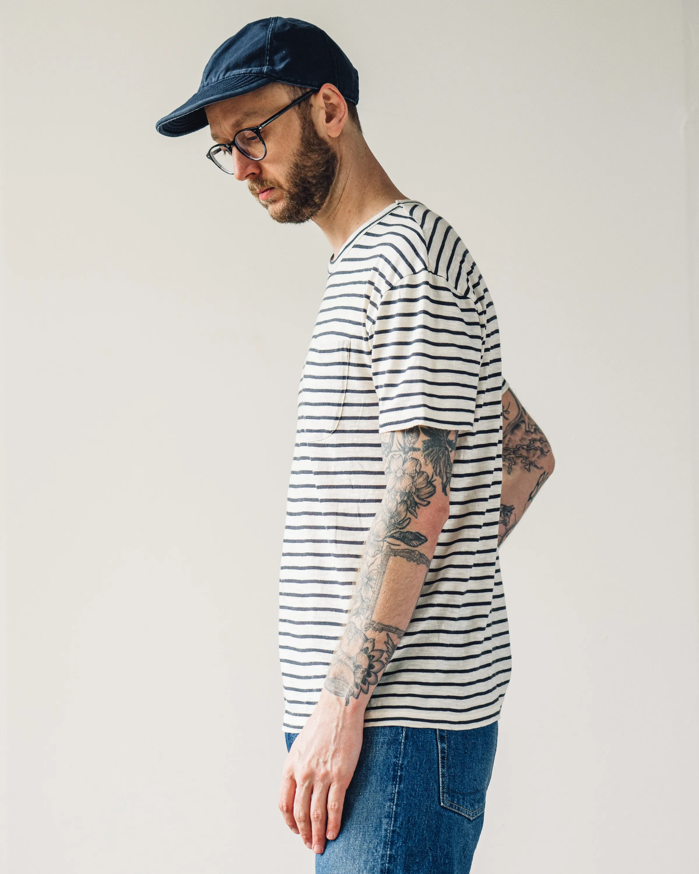 La Paz Guerreriro Tee, Navy Stripe