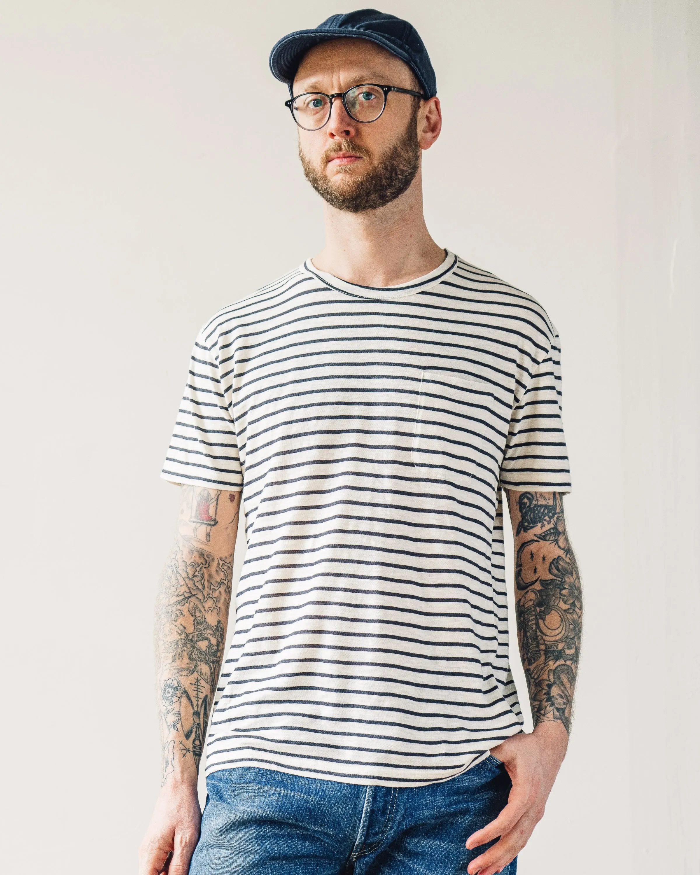 La Paz Guerreriro Tee, Navy Stripe