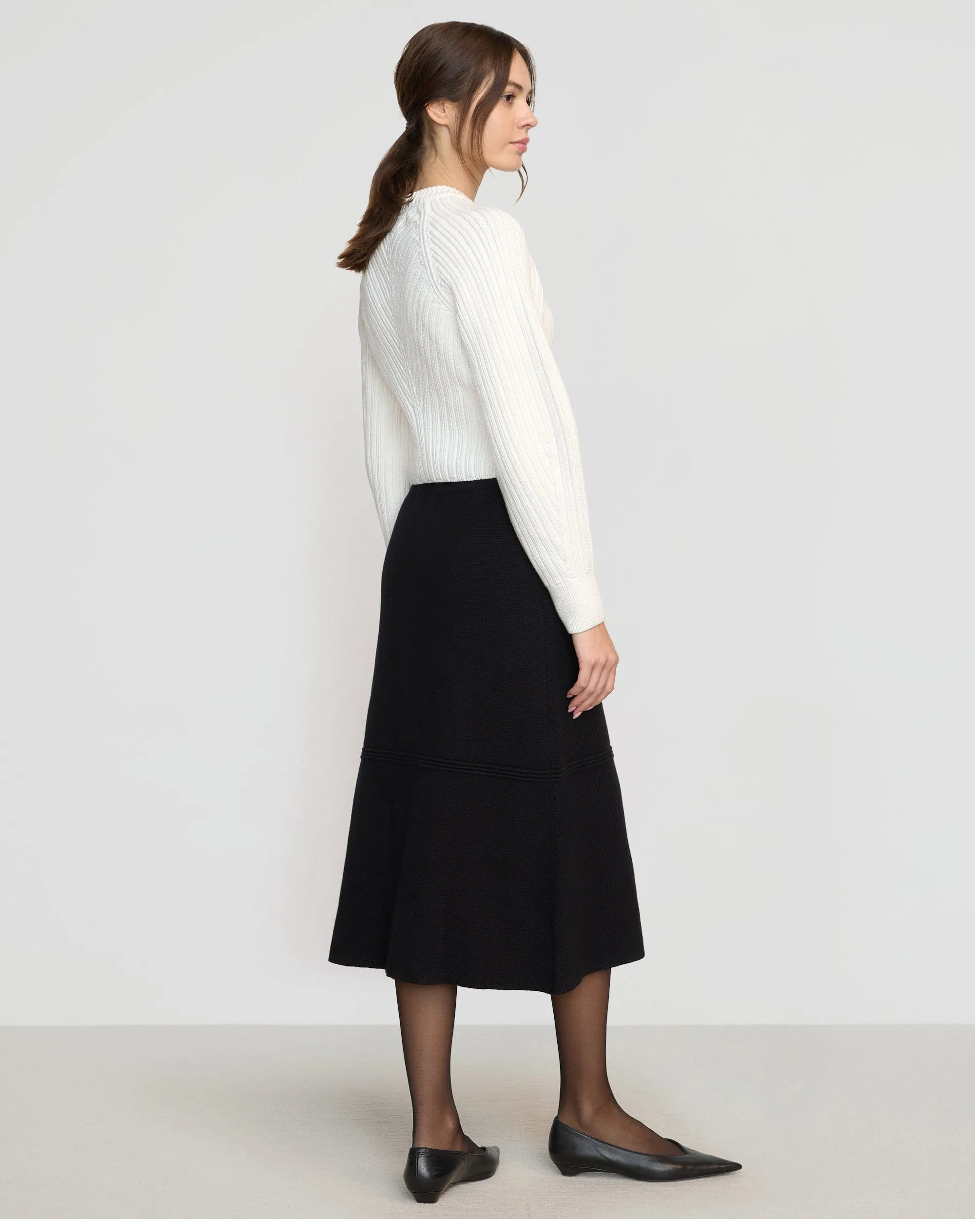 Lora Organic Cotton-Wool Skirt