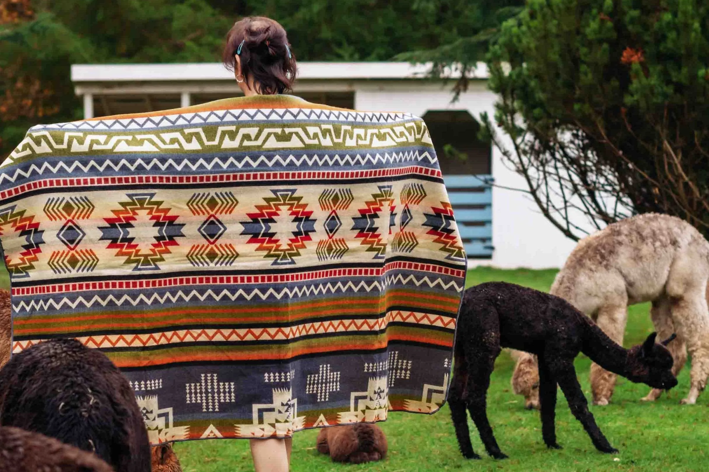 Machu Pichu - Winter - Alpaca Wool Blanket - Enchanted Farms