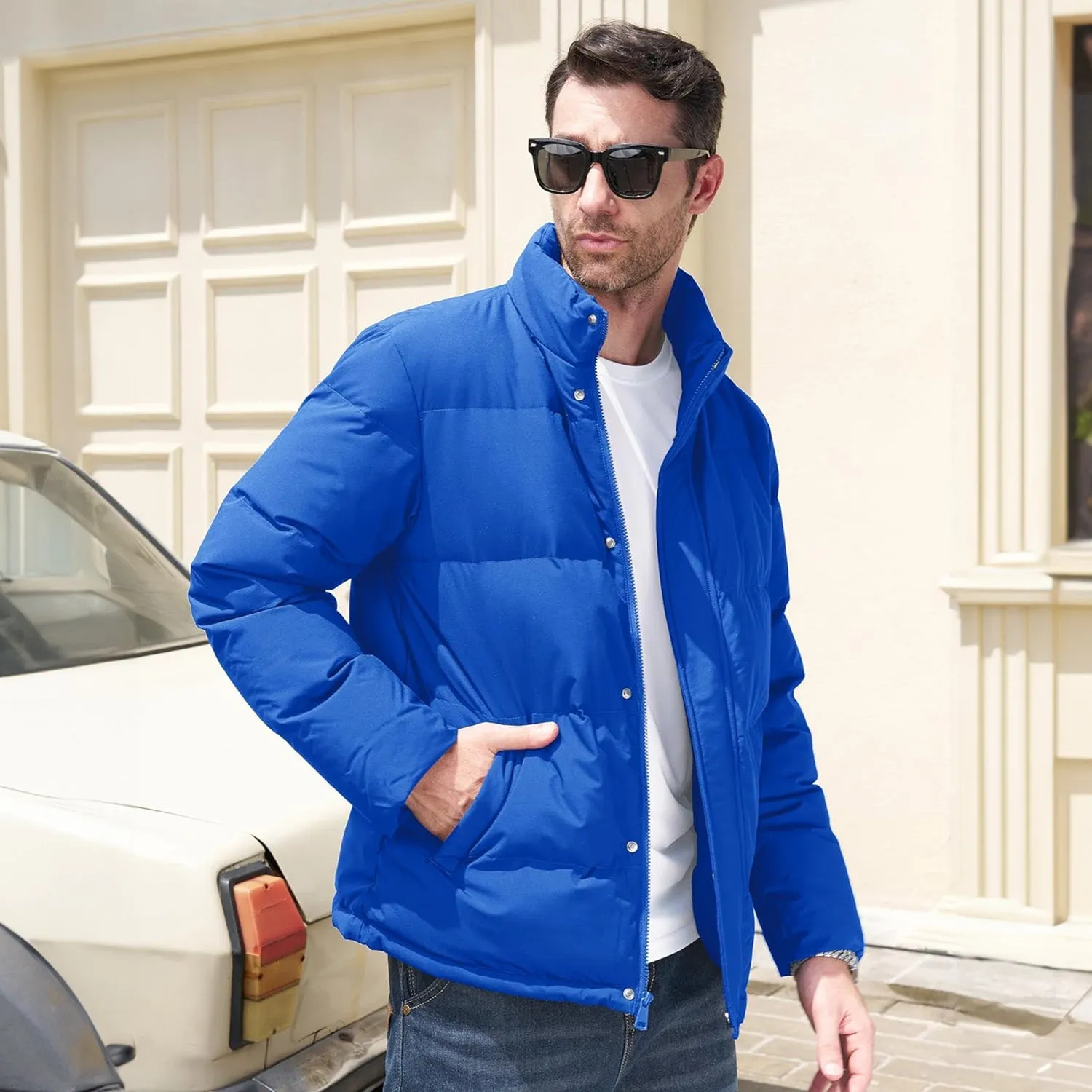 Men's Down Jacket Warm Puffer Jacket Winter Coats Water Resistant Windproof Insulated Jacket