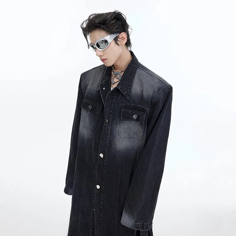 Men's Prestige Washed Denim Trench Coat