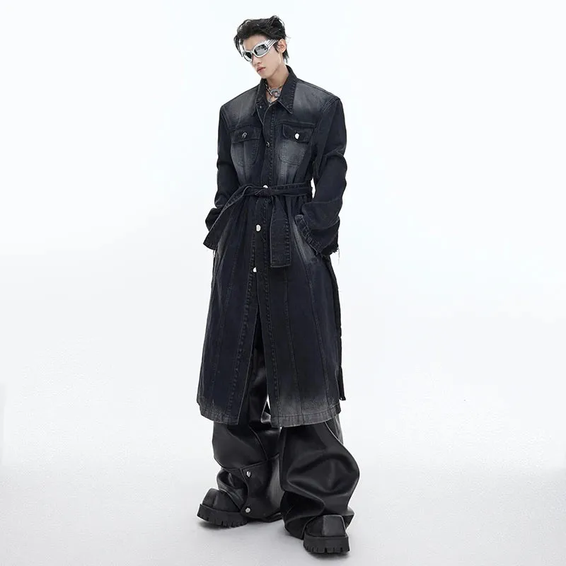 Men's Prestige Washed Denim Trench Coat