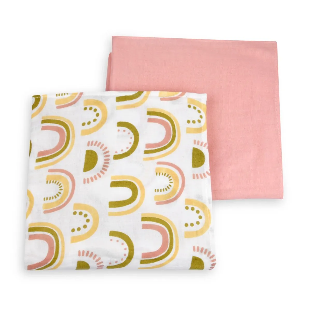 Naturally Dyed Organic Muslin Swaddles (Set of 2)- You are my Sunshine