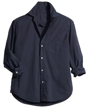 Navy Featherweight Relaxed Eileen Button Up Shirt