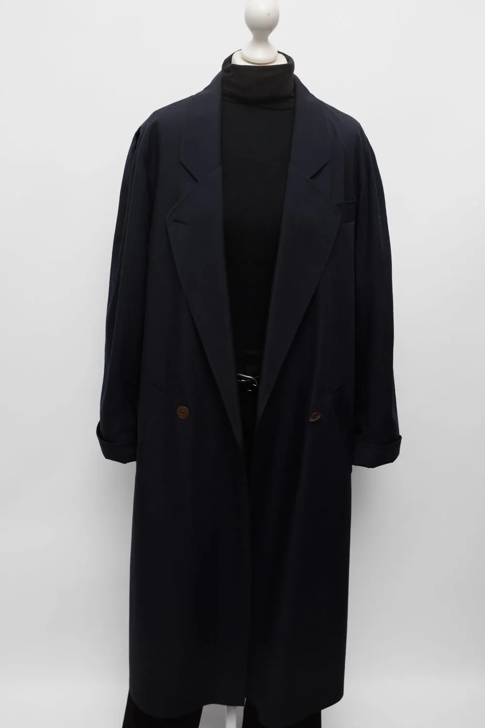 NIGHTBLUE WOOL VINTAGE TRENCH COAT