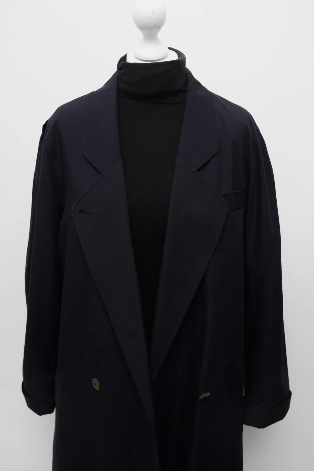 NIGHTBLUE WOOL VINTAGE TRENCH COAT